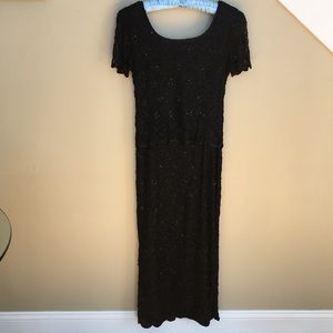 Black Beaded Gown Size 12